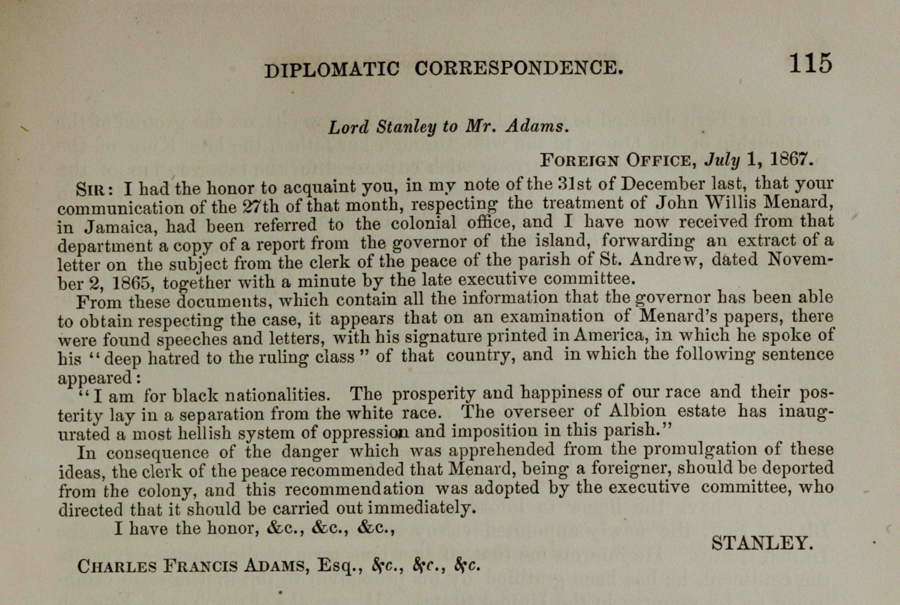 “Black Representative of a White Idea” John Willis Menard, 1868